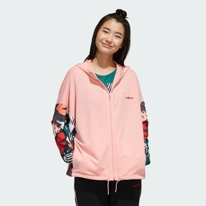Adidas Women's Pink Graphic Hoodie